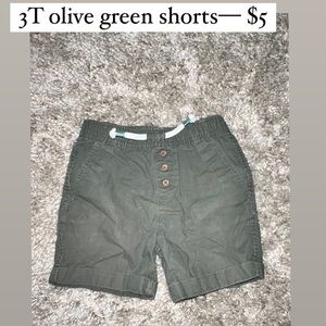 Olive green Toddler Shorts